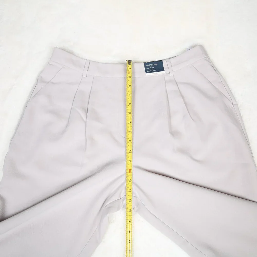ABERCROMBIE & FITCH Curve Love Sloane Tailored Wide-Leg Ultra High-Waist…